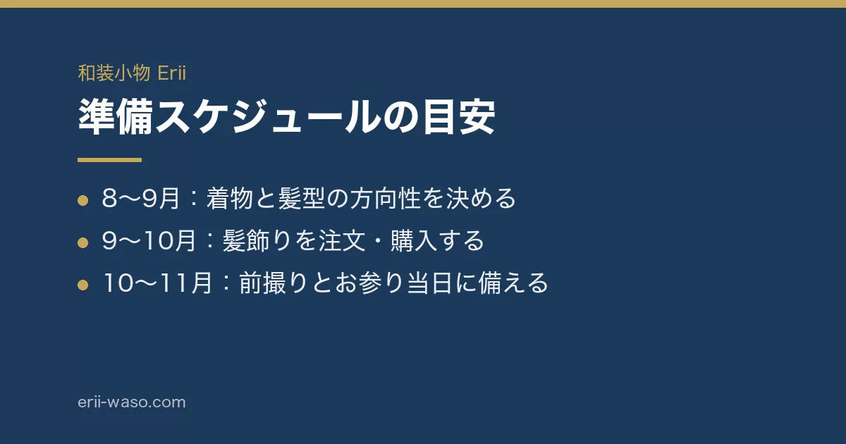 七五三の髪飾り準備スケジュールの目安
